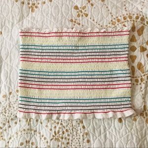 rainbow striped tube top